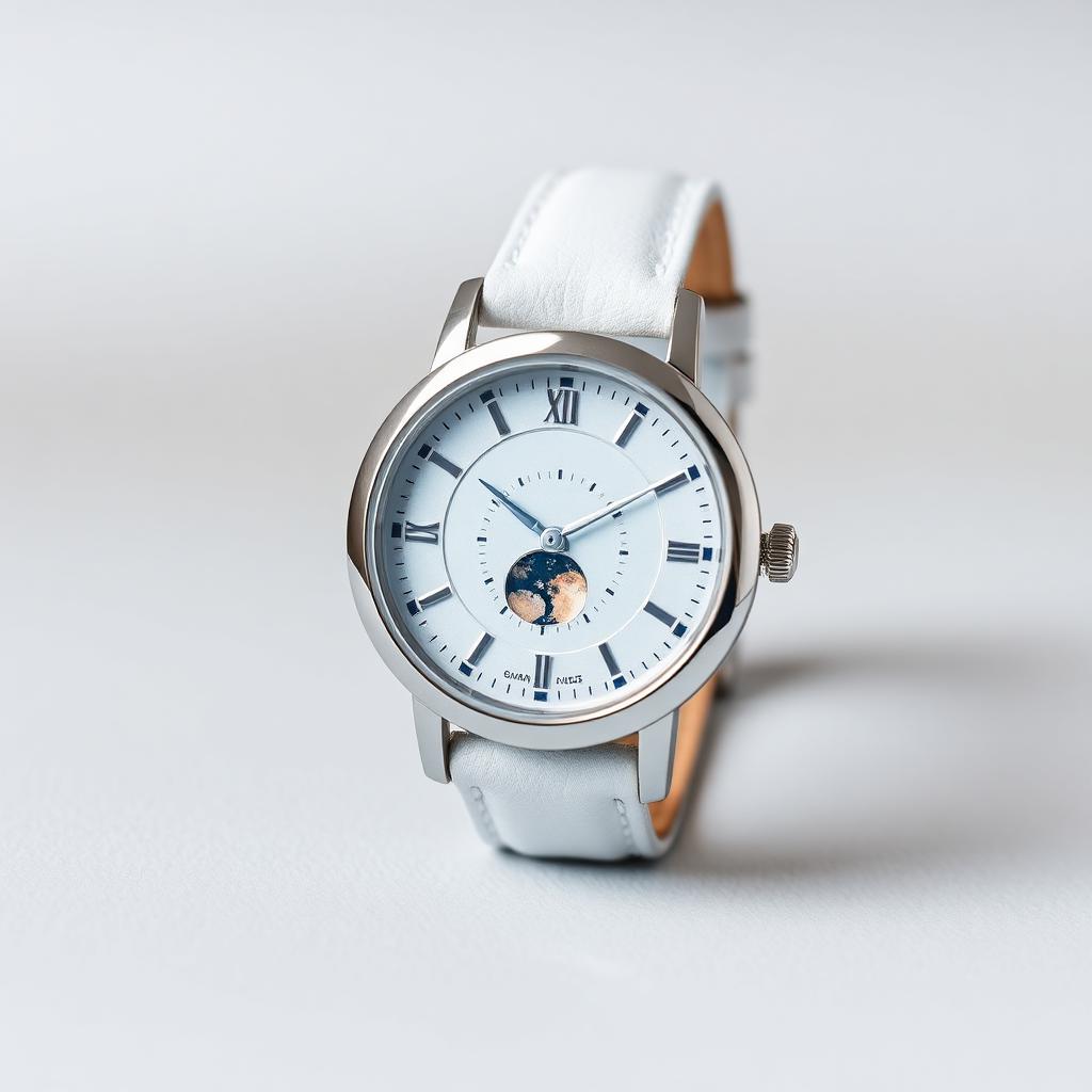 Lune Ladies Nacre — Cuir blanc