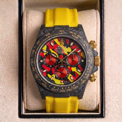 Rolex Daytona Pop Art Jaune — Textile jaune