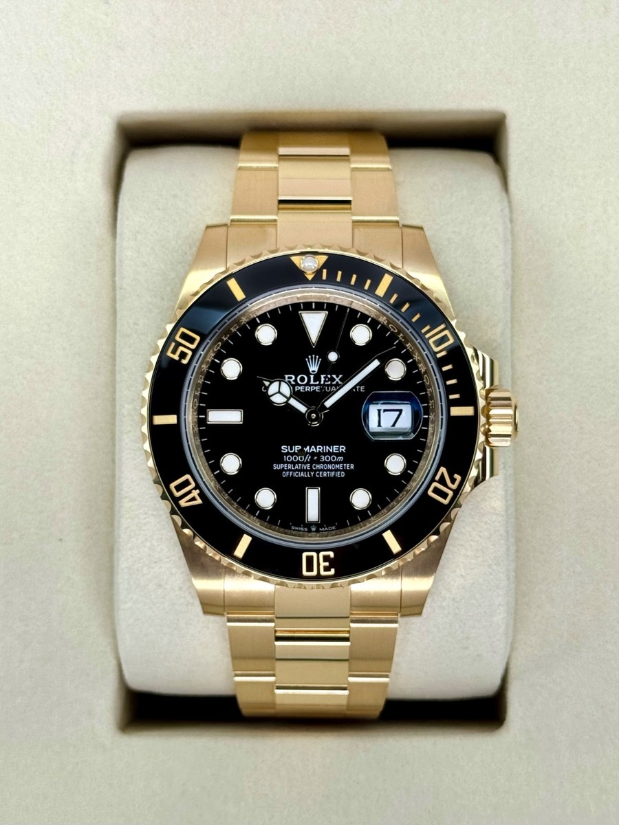 Rolex Submariner Gold & Black — Acier inoxydable doré